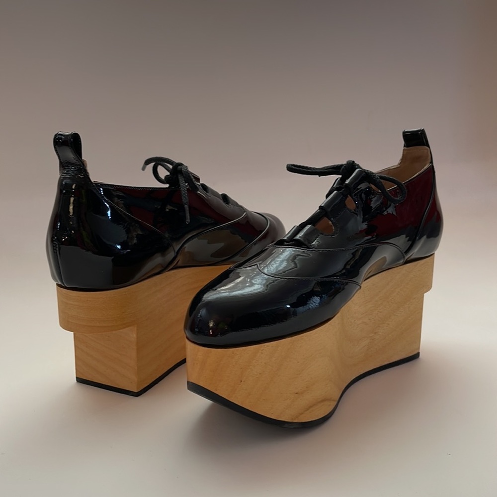 Vivienne Westwood BRAND NEW RARE ROCKING HORSE GILLIE BLK PATENT SS15 W BOX